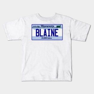 Blaine MN License Plate Kids T-Shirt